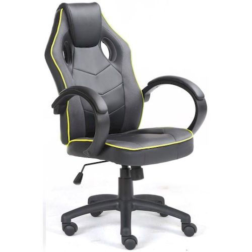 SILLA GAMER BORDE LÍNEA AMARILLA SAKKYO