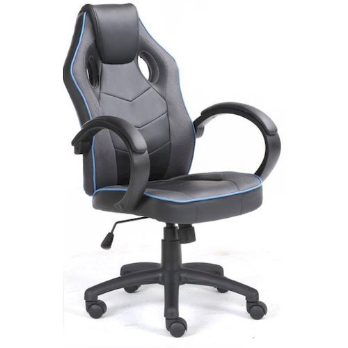 SILLA GAMER BORDE LÍNEA AZUL SAKKYO